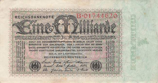 1 Milliarde Mark ro 111a B VF
